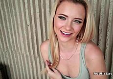 Beautiful skinny slut loves to fuck in the open in front of strangers