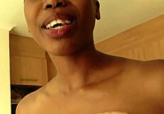 An African American woman perform a big dick in interracial intercourse