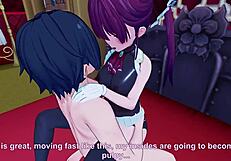 Footjob and licking VR cosplay adventure