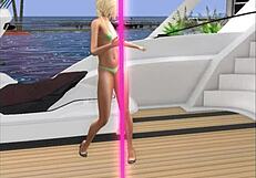 Yacht party in Europe with exotic dancer and torn dresses