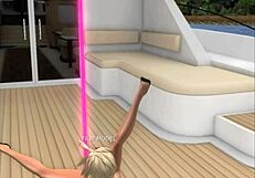 Yacht party in Europe with exotic dancer and torn dresses