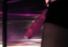 Lesbian friends make sex experience with a dildo and stockings