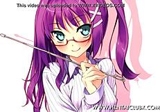 Warmer lesson with a sexually attractive and naked Hentai tutor