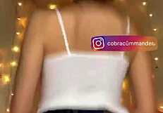 Hot russian babe dancing with downblouse revealing big tits