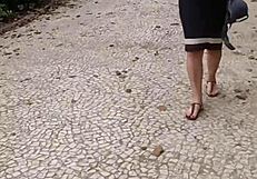 Erotic fixation pleasure’ in a public over-watched park with a shave and, thus, exposed ass