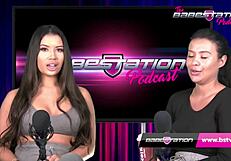 Television broadcasting and participating in live chat and casting with a beautiful, attractive radio presenter in Babestation Podcast
