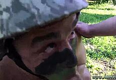 First time around, gay anal and gay blowjob is what military recruits experience