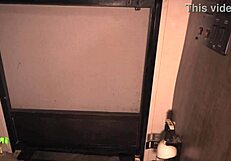MILF with big ass and natural tits getting facialized on trailer