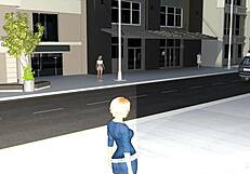 A giantess in the city with free animated video