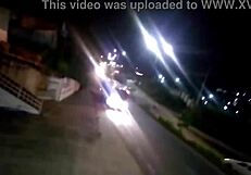 Cheating girlfriend, wow! Banging a friend outside on a bridge!