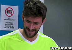 That hothouse jock boy with a big dick was rough after practice