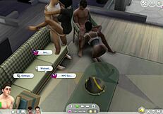 one dude bangs pregnant prostitute tia while another drills ebony cumslut inspector