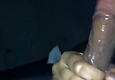 A sloppy deep throat blowjob by African American woman