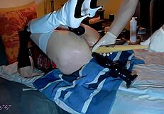 Intense Sissy Training with Dildo Insertion for German Crossdresser