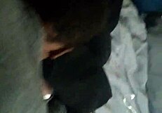 Slim and sexy lady with perfect curves and dark skin complexion gets a nice long handjob from a man with dreads