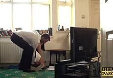 Inked British submissive receives hard hammering
