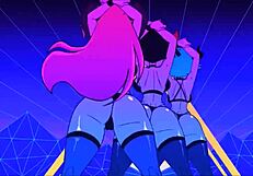 A pornstar dancing to popular music when clad in only her undergarments with her derrière directed to the camera