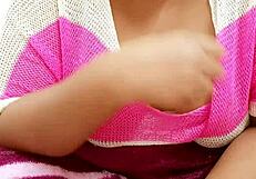 A scandalous woman from the Orient bares large cleavage