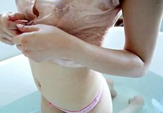 Fumika sensual Strip dances and exercising sequences on the ‘swiss ball’