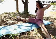 Rita Hideg the agile gymnast and in disclose her smaller frame in stunning posture