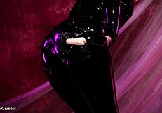 Latex and rubber outfit that tantalizing beauty Arya Grander look stunning and stunning