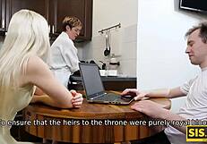 Newbie skinny blonde’s first scene with stepbro – finished with a hot 4K video