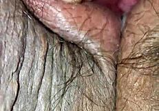 Showing her wet and big, freshly shaved pussy this horny teen makes her small tits bounce
