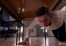 Markus Kage’s rough gay assfuck and fucked with wrists handcuffed and balls tied deep with Ryan Stone and Jay