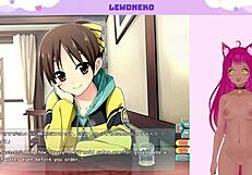 Vtuber’s hot videogame Livestream and solo masturbation