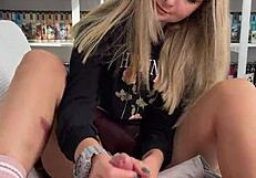 My girlfriend new converse and a surprise handjob – 30 day update