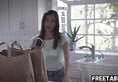 Forbidden encounter with new step uncle in full-length video by Niece Emily Willis