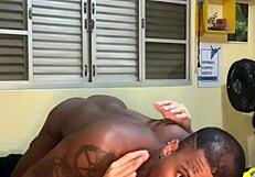 A young Latino man meet a stranger publicly masturbation and take him home