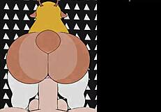 Noelle holiday cums with a massive cock in hardcore anime sex scene
