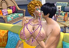 Sex competitions for German Cougars and grandmothers with nasty teases and hot sex with successful boy Artikel defeat