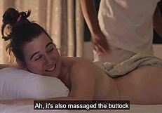 Surprise during a hot massage session