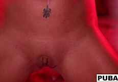 Jezebelle Bond’s private session where she spit on her tits and decorated her body with paint