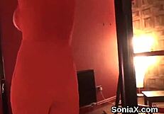 Big tit British MILF porn actress Lady Sonia’s reality television show with her large areolas
