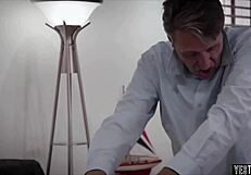 I Watched My Cute Teenie Get Double Creampied by Stepdad and His Friend