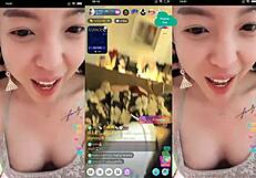 Two girls, one cute camgirl and a complicated cumshot