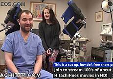 Lainey enjoying an incredibly realistic orgasm with the Hitachi wand during sexy time medical testing