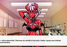 Lewd gym 1: Succubus provides a blow job that would make your mind go numb on the first day