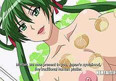 Large-breasted anime maid characters wearing European clothes do ero