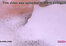 Beautiful Brunette Indulges in a Sexy Bath. Does She Cum Alone or With Company?