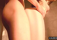 Young girlfriend wakes up and feels good using a big black cock early morning