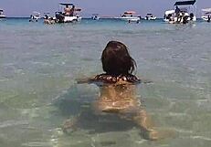 A great occassion to go for a ride on the seaside without underwear and capture all that up close