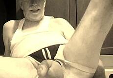 Gay tattooed hunk Thomas Odea gay hentai displays his gay stripper large gay pornstar dick