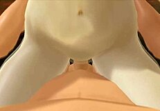 Dark Japanese anime related Mercy the Overwatch character gets her pussy fucked