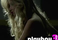 More than hot blonde supremely sensual pictures of her and her stunning bisexual girlfriend, mixed with adult movie scenes