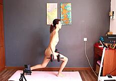 Day 2 of the butt shaping challenge: workout and naked poses