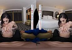 Joanna Angel’s seductive lingerie & bubble butt in a seductive POV encounter
